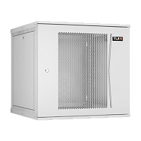 Настенный разборный шкаф TLK 19", 12U, перфорированная дверь, Ш600хВ569хГ600мм, 2 пары монтажных направляющих, серый