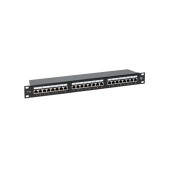 Патч-панель TERACOM PRO 19'' Cat.5E 1U полный экран STP 24 порта RJ-45 Dual IDC с органайзером
