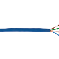 Кабель NETLAN U/UTP 4 пары, Кат.5e (Класс D), 100МГц, одножильный, BC (чистая медь), внутренний, PVC нг(B), синий, 305м