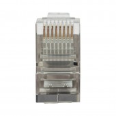 Коннектор (вилка) FTP кат.5e 8P8C универсальная, 15U", 3 зубца, упак 100 шт