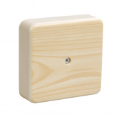 Коробка КМ41219-04 распаячная для о/п 100х100х29 мм сосна (6 клемм 6мм2)