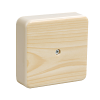 Коробка КМ41219-04 распаячная для о/п 100х100х29 мм сосна (6 клемм 6мм2)