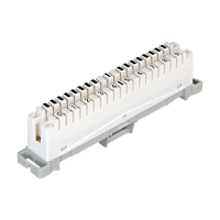 Плинт NIKOMAX 10 пар, Кат.3 (Класс C), 16МГц, контакты типа KRONE, размыкаемый, маркировка 0...9, крепление под кронштейн и круглые направляющие, белы