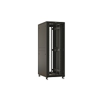 Шкаф напольный 19-дюймовый, 42U, 2055x800х1200 мм (ВхШхГ), передняя и задняя распашные перфорированные двери (75%), ручка с замком, 2 вертикальных каб