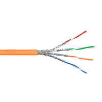 Кабель Премиум S/FTP, 4 пары, Кат.6A (Класс EA), 900 МГц, AWG 23, внутренний, LSZH нг(А)-HF, цвет оранжевый, катушка 305 м