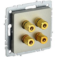 BRITE Аудиорозетка 4-мест. РА10-БрШ шамп. IEK