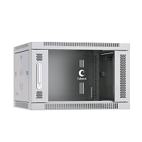 Шкаф телекоммуникационный настенный 19" 6U 600x600x368mm (ШхГхВ) дверь стекло