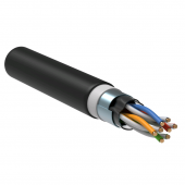 ITK Витая пара F/UTP кат.6 4х2х23AWG solid LSZH нг(А)-HF черный (305м)