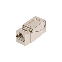 Модуль-вставка NIKOMAX типа Keystone, Кат.6a (Класс Ea), 500МГц, RJ45/8P8C, самозажимной, T568A/B, полный экран, металлик - гарантия: 5 лет расширенна