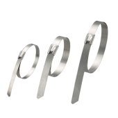 Стяжка неразъемная стальная, коррозионно-стойкая (нержавеющая сталь 304L), 300x4.6x0.3мм, (100 шт)