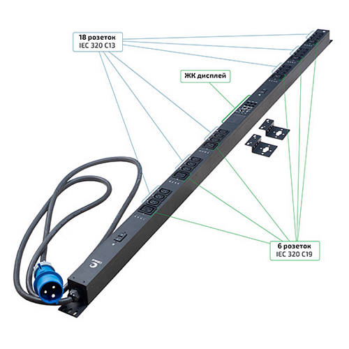 SMART-PDU-32-1P-18C13-6C19-I309-CM