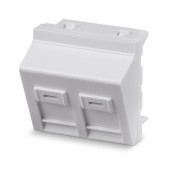 Вставка 45x45 (Mosaic) для 2 модулей формата Keystone Jack, угловая