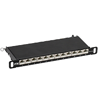 ITK 0,5U патч-панель кат.6A STP 12 портов 10" Dual IDC