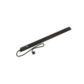 Блок розеток, вертикальный, 15 розеток Schuko, 1 розетка IEC320 C13, 16A, выключ,с подсветкой, защита от перенапр,, кабель питания 2,5м (3х1,5мм2) с в