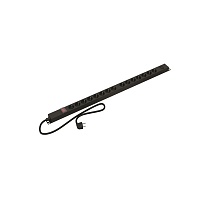 Блок розеток, вертикальный, 15 розеток Schuko, 1 розетка IEC320 C13, 16A, выключ,с подсветкой, защита от перенапр,, кабель питания 2,5м (3х1,5мм2) с в