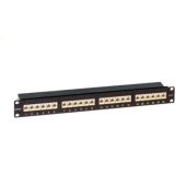 Патч-панель 19",1U,CAT6A, 24 порта RJ45, экранированная