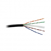 Кабель Суприм U/UTP, 4 пары, Кат.6 (Класс E), 250 МГц, AWG 23, внешний, ПЭ, до -60°С, черный, катушка 500 м