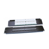 Патч-панель 19", 2U, 32 порта RJ-45, категория 5e, Dual IDC, ROHS, цвет черный