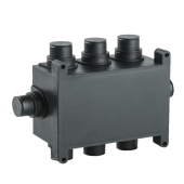 Коробка распаячная 118х76х60мм для монолит. стр. черная IEK