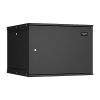 Настенный разборный шкаф TLK 19", 9U, цельнометаллическая дверь, Ш600хВ436хГ600мм, 2 пары монтажных направляющих, черный