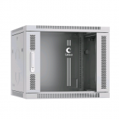 Шкаф телекоммуникационный настенный 19" 9U 600x600x501mm (ШхГхВ) дверь стекло