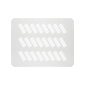 Заглушка проема вентиляторного блока TLK, перфорированная, 490х380х1мм, серая