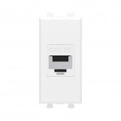 Avanti Компьютерная розетка RJ-45 без шторки модульная, кат.5е, Белое облако, 1 модуль
