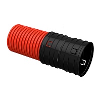 Труба гофр. двустенная ПНД d=160мм красная (35м) IEK