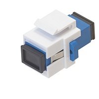 Модуль коммутационный типа Keystone SC/UPC SM 9/125, розетка цвет синий, пластик цвет белый