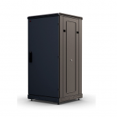 Шкаф телекоммуникационный напольный 19", 24U(600x600), ШТ-НП-М-24U-600-600-М-Ч, передняя дверь металл, черный ССД