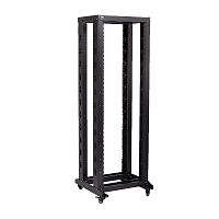 ITK 19" двухрамная стойка, 37U, 600x600, на роликах, черная