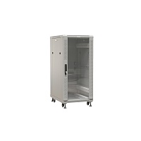 Шкаф напольный 19-дюймовый, 18U, 988x600х800 мм (ВхШхГ), передняя стеклянная дверь со стальными перфорированными боковинами, задняя дверь сплошная, ру