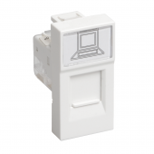Розетка информационная RJ-45 UTP кат.5e, 1 модуль. РКИ-10-00-П