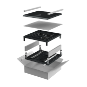 ITK LINEA N Компл. осн. и крыша 600х1000мм шкафа 28-47U чер.