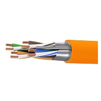 Кабель витая пара кат. 5E экранированный F/UTP, 4 пары, нг(А)-LSLTx, цвет внешней оболочки оранжевый коробка 305 м