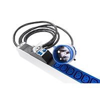 Верт блок розеток Rem-2MC, монит, измер, 3×32A, авт, 36C13, 1820мм, шнур 3м IEC309