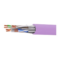 Кабель витая пара кат. 6 экранированный F/UTP, 4 пары, нг(А)-LSLTx, цвет внешней оболочки фиолетовый катушка 305 м