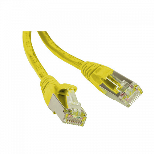 Hyperline PC-LPM-STP-RJ45-RJ45-C5e-10M-LSZH-YL Патч-корд F/UTP, экранированный, Cat.5е, LSZH, 10 м,
