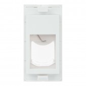 Адаптер Mosaic 22,5х45 мм со шторкой для модуля Keystone, 1 порт (модуль), белый