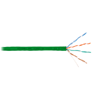 Кабель NIKOMAX U/UTP 4 пары, Кат.5e (Класс D), тест по ISO/IEC, 100МГц, одножильный, BC (чистая медь), 24AWG (0,51мм), поливинилхлорид, внутренний, зе