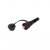 Индустриальный коннектор NIKOMAX RJ45/8P8C, Кат.6a (Класс Ea), 500МГц, покрытие 50мкд, экранированный, IP67, для одножильной витой пары, с защитной кр