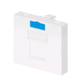 Вставка 45×45 мм для 1 коммутационного модуля типа Keystone, с защитной шторкой, цвет белый