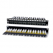 Патч-панель 19", 1U, 12 портов RJ-45, категория 6, Dual IDC