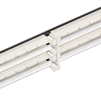 Коммутационная панель NIKOMAX 110 типа, 19", 2U, 200 пар, со cъемной этикеткой, белая с черным основанием