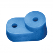 Угловой изолятор для "О" шины синий