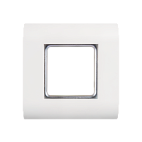 Лицевая панель NIKOMAX, французский формат Mosaic, под 1 вставку 45х45мм, с подрамником, белая