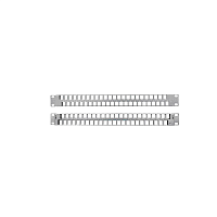 Модульная патч-панель 19", 48 портов, Flat Type, 1U, для экранированных и неэкранированных модулей KJ5, KJNE, с задним каб. организатором. без модулей