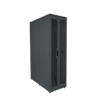 Шкаф телекоммуникационный напольный серверный черный 19",33U(600x1000) , ШТ-НП-С-33U-600-1000-ПП-Ч передняя,задняя двери перфорированные ССД
