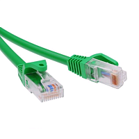 Патч-корд неэкранированный CAT6 U/UTP 4х2, LSZH, зелёный, 1.0м