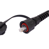 Индустриальный коннектор NIKOMAX RJ45/8P8C, Кат.6 (Класс E), 250МГц, покрытие 50мкд, неэкранированный, IP67, для одножильной витой пары,  с защитной к